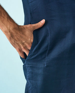 Diwas Men Radiant Dark Blue Kurta Pajama