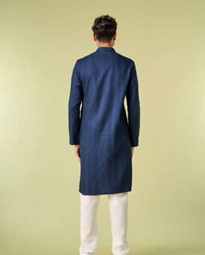 Diwas Men Radiant Dark Blue Kurta Pajama