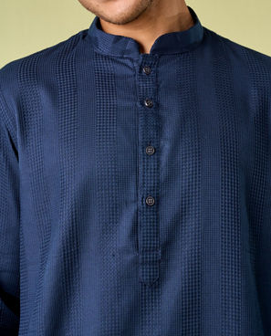 Diwas Men Radiant Dark Blue Kurta Pajama