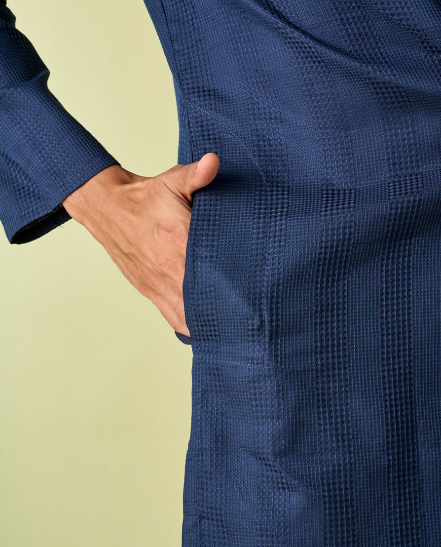 Diwas Men Radiant Dark Blue Kurta Pajama