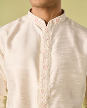 Diwas Men Elegant Warm White Kurta Pajama