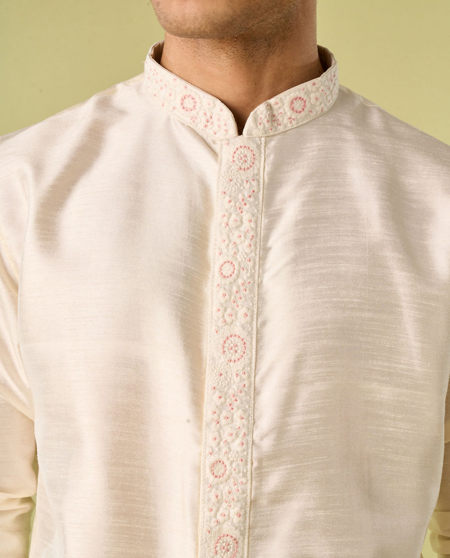 Diwas Men Elegant Warm White Kurta Pajama