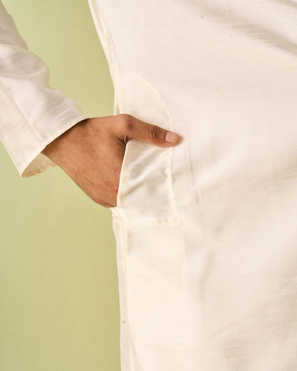 Diwas Men Elegant Warm White Kurta Pajama