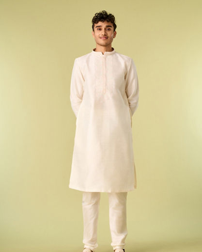 Diwas Men Cream Elegance Kurta Pajama