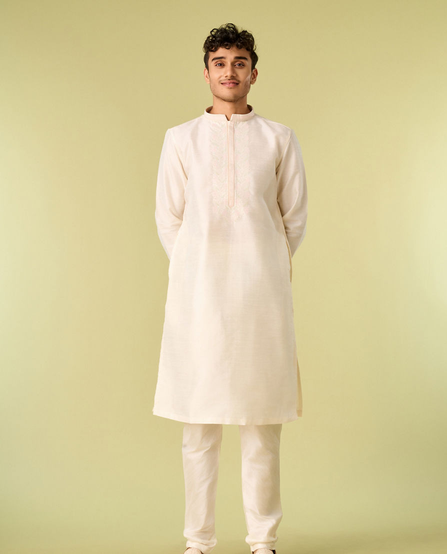 Diwas Men Cream Elegance Kurta Pajama