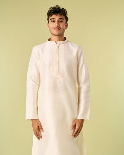 Diwas Men Cream Elegance Kurta Pajama