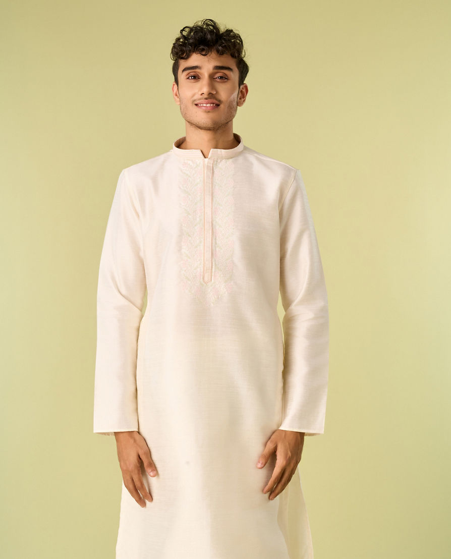 Diwas Men Cream Elegance Kurta Pajama