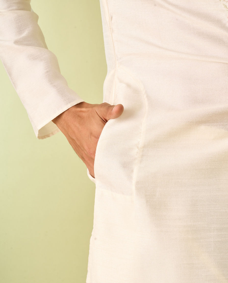 Diwas Men Cream Elegance Kurta Pajama