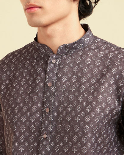 Diwas Men Brown Elegance Kurta Pajama