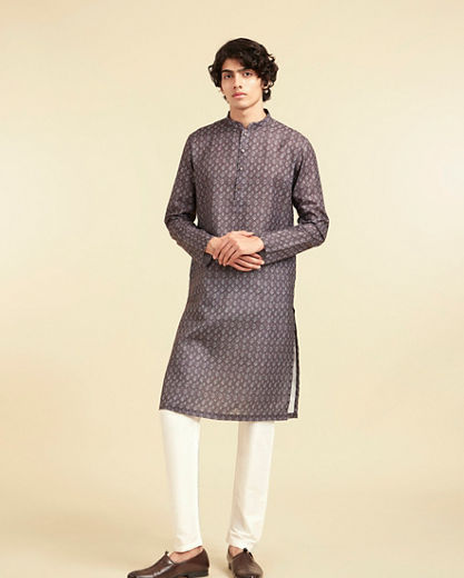 Diwas Men Brown Elegance Kurta Pajama