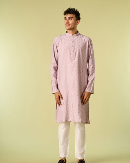 Diwas Men Lustrous Lilac Kurta Pajama