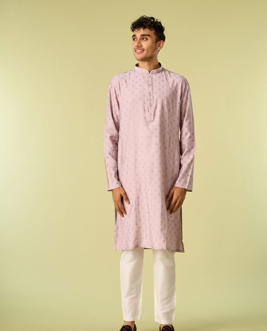 Diwas Men Lustrous Lilac Kurta Pajama