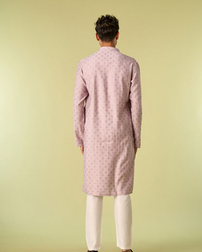 Diwas Men Lustrous Lilac Kurta Pajama