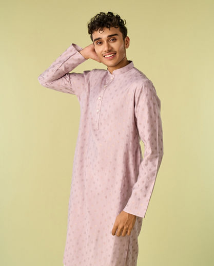 Diwas Men Lustrous Lilac Kurta Pajama