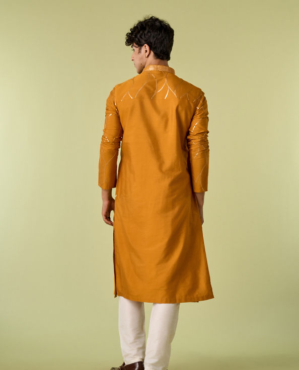 Diwas Men Mustard Delight Kurta Pajama