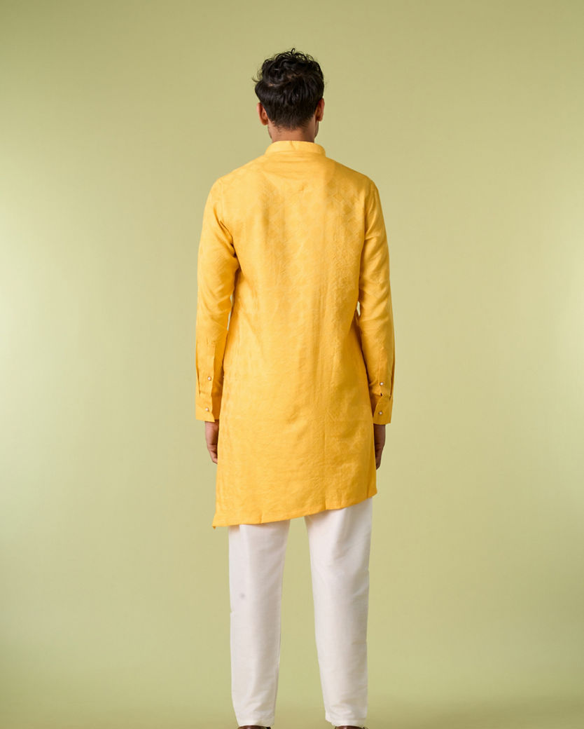 Diwas Men Sunset Melody Yellow Kurta Pajama
