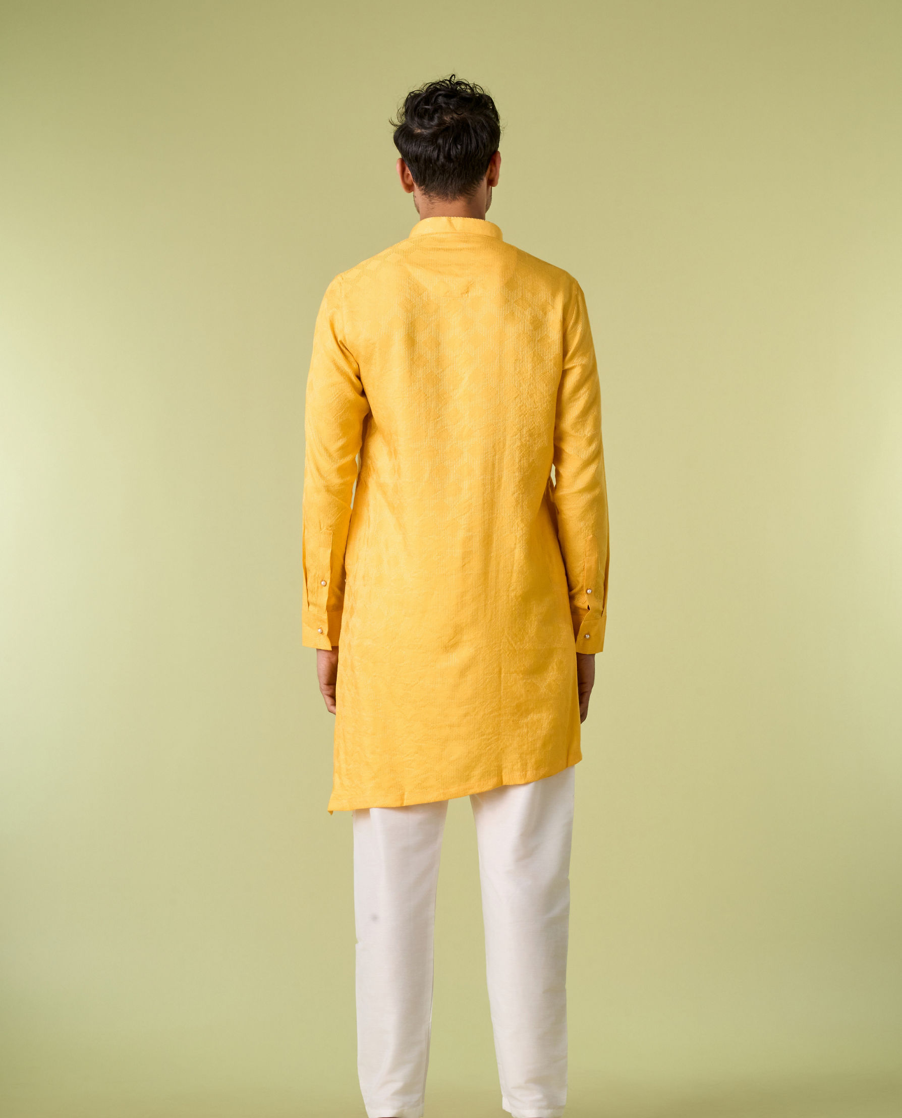 Diwas Men Sunset Melody Yellow Kurta Pajama
