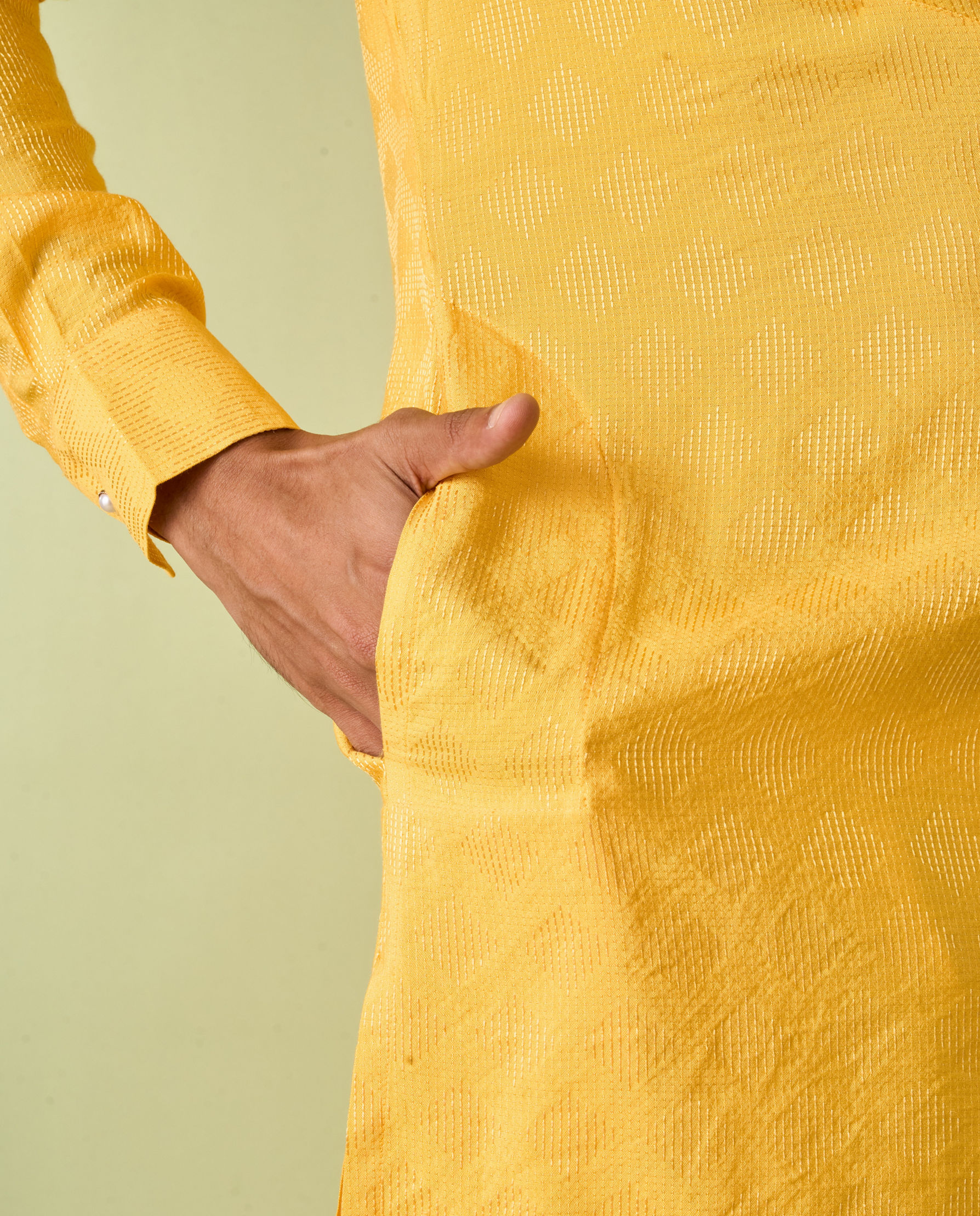 Diwas Men Sunset Melody Yellow Kurta Pajama