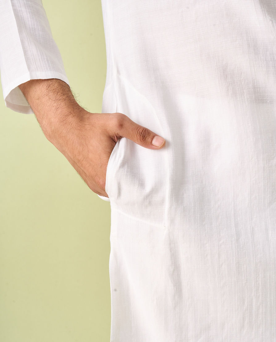 Diwas Men Effervescent White Kurta Pajama