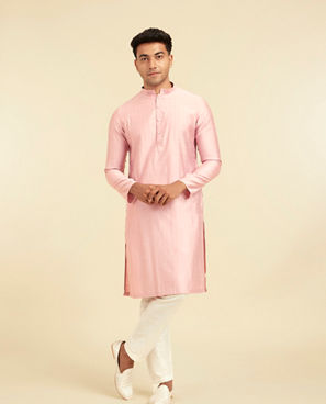 Diwas Men Dusty Pink Royal Celebrity Kurta Pajama