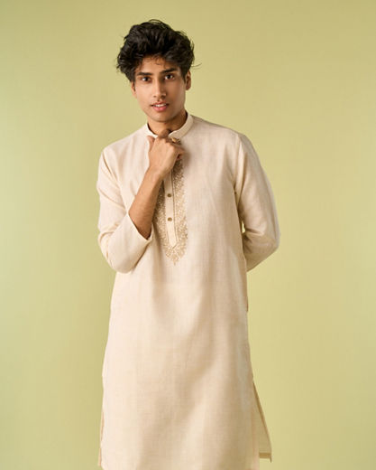 Diwas Men Cream Delight Kurta Pajama