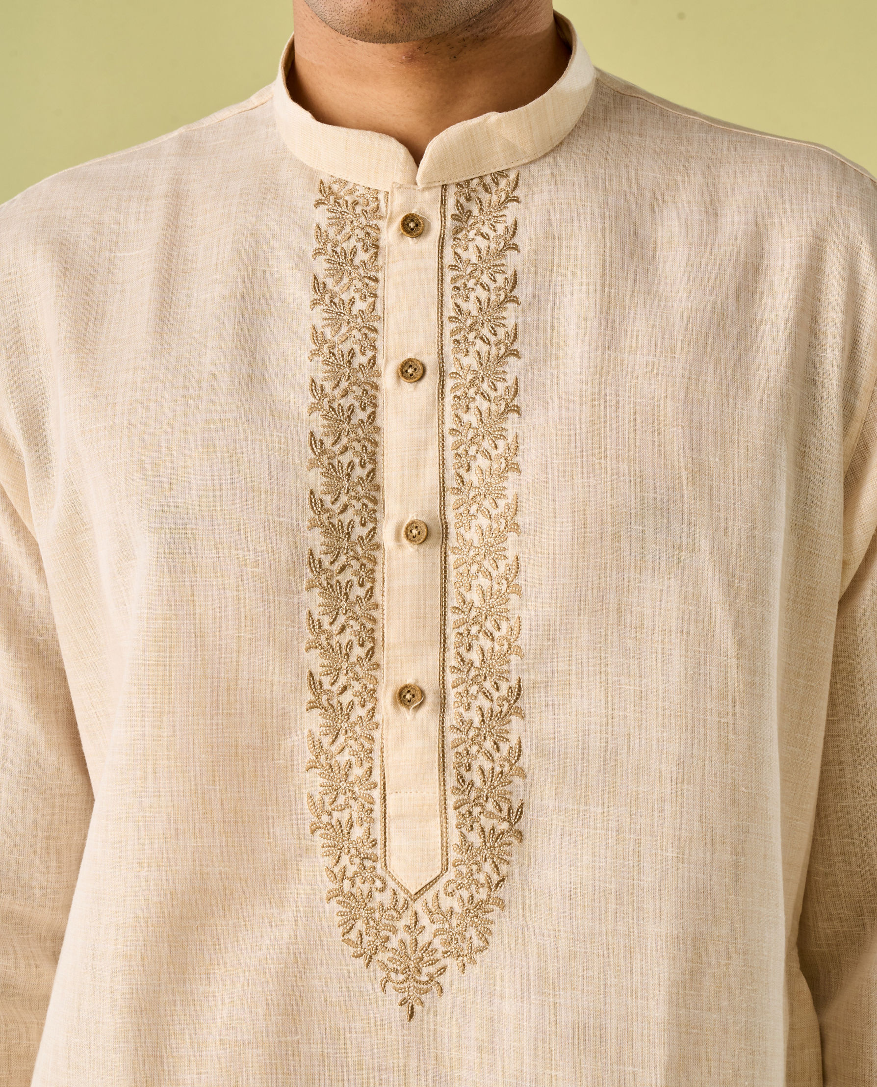 Diwas Men Cream Delight Kurta Pajama