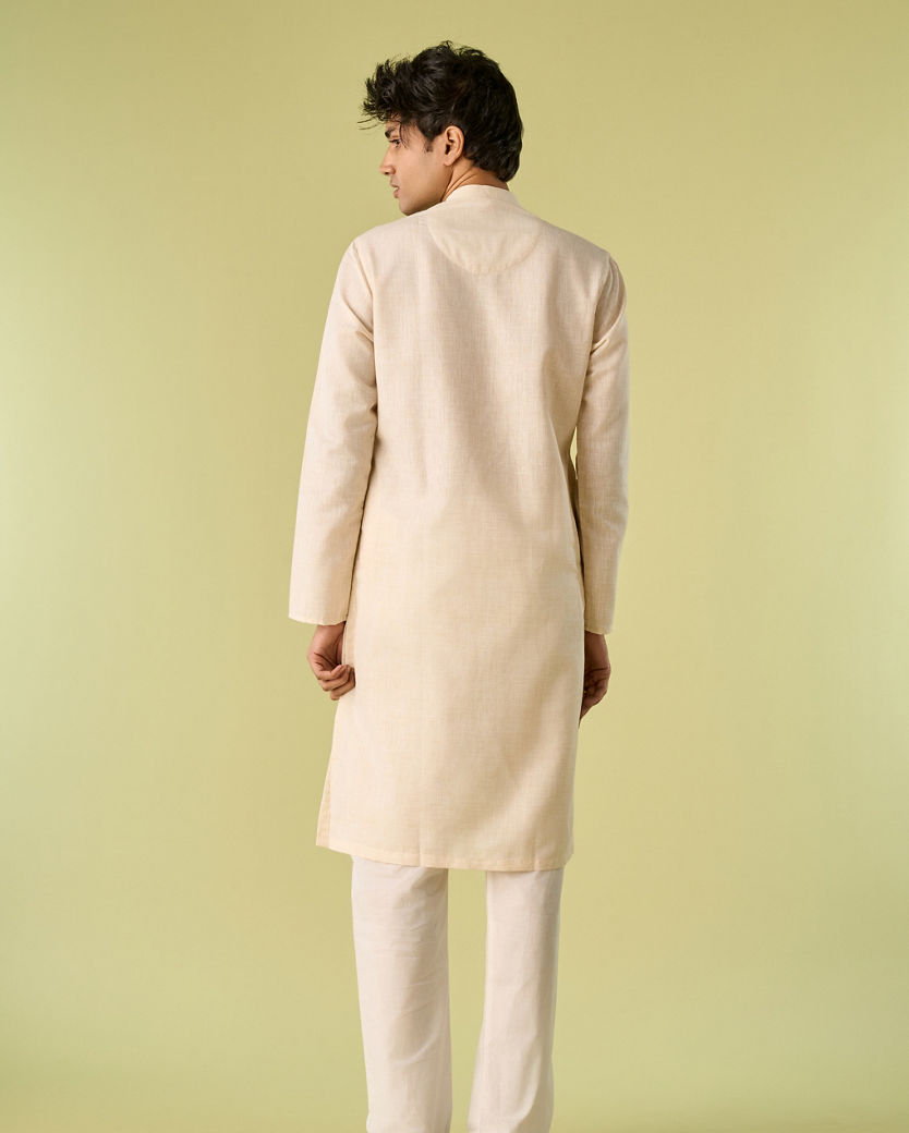 Diwas Men Cream Delight Kurta Pajama
