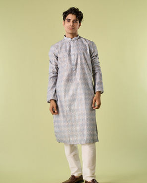 Diwas Men Blue Mellow Elegance Kurta Pajama