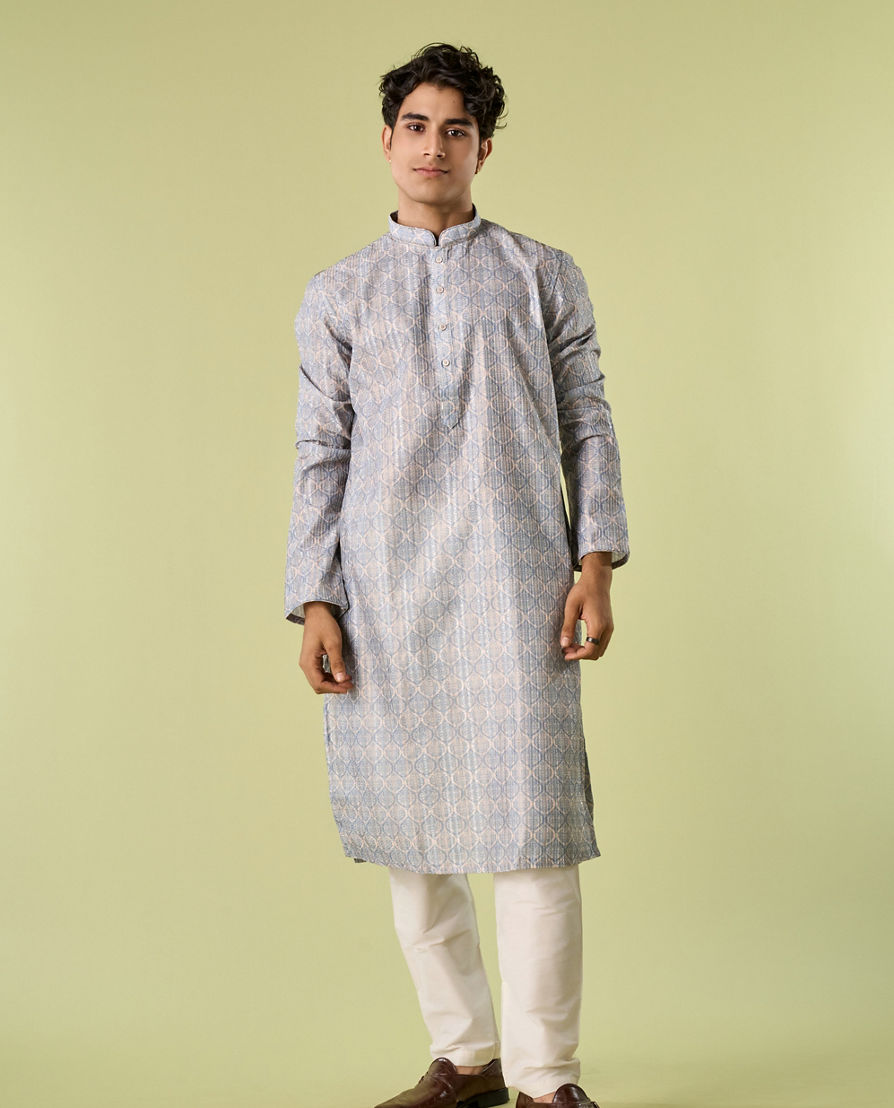 Diwas Men Blue Mellow Elegance Kurta Pajama