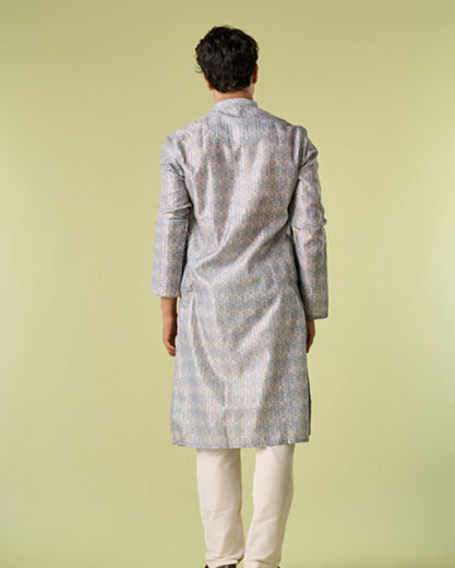 Diwas Men Blue Mellow Elegance Kurta Pajama