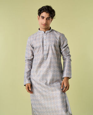 Diwas Men Blue Mellow Elegance Kurta Pajama