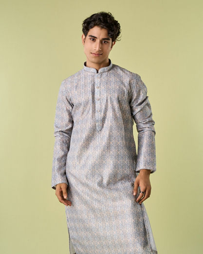 Diwas Men Blue Mellow Elegance Kurta Pajama