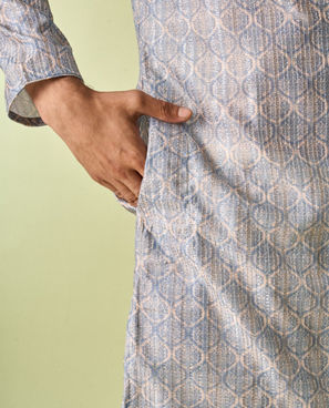 Diwas Men Blue Mellow Elegance Kurta Pajama