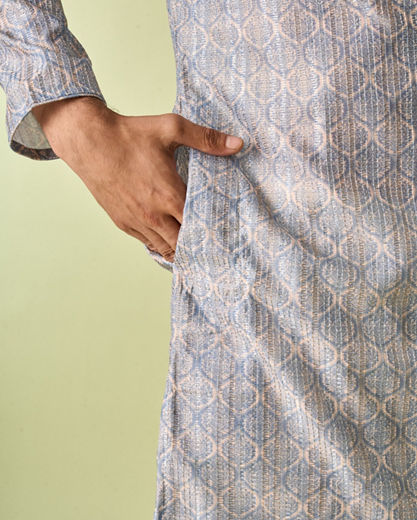 Diwas Men Blue Mellow Elegance Kurta Pajama