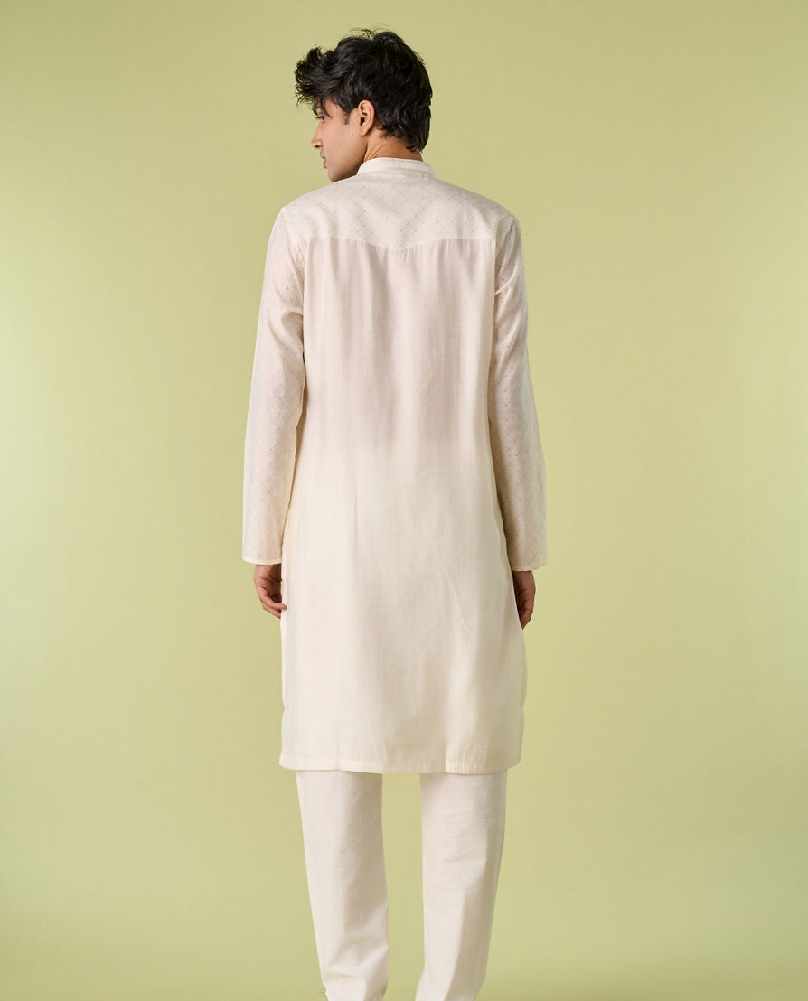 Diwas Men Cream Elegance Kurta Pajama