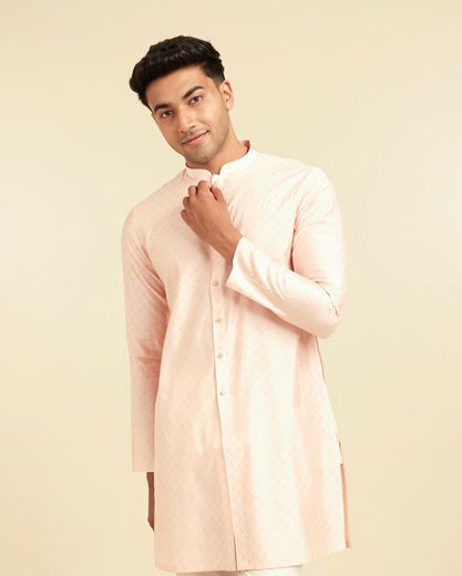 Diwas Men Peach Elegance Kurta Pajama