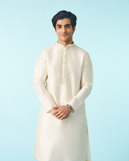 Diwas Men Warm White Elegance Kurta Pajama