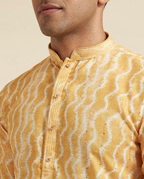 Diwas Men Regal Yellow Splendor Kurta Pajama