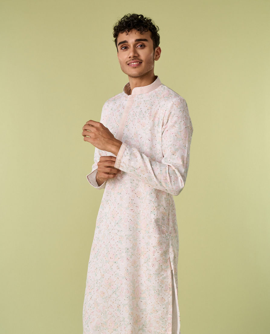 Diwas Men Warm White Elegance Kurta Pajama