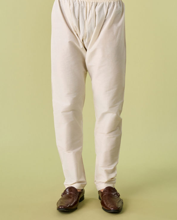 Diwas Men Beige Refined Kurta Pajama