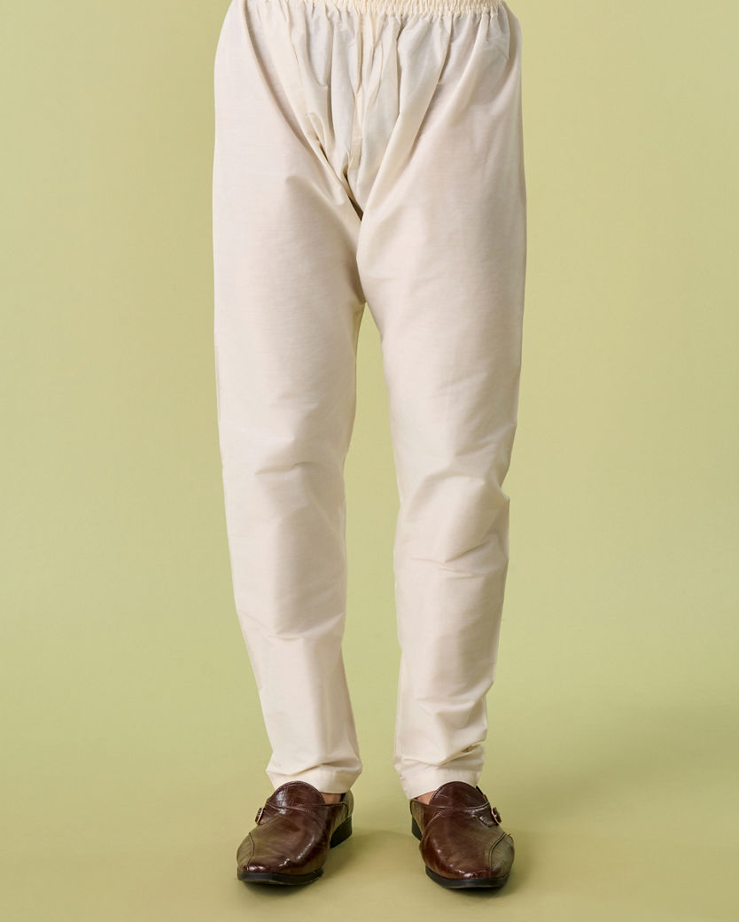 Diwas Men Beige Refined Kurta Pajama