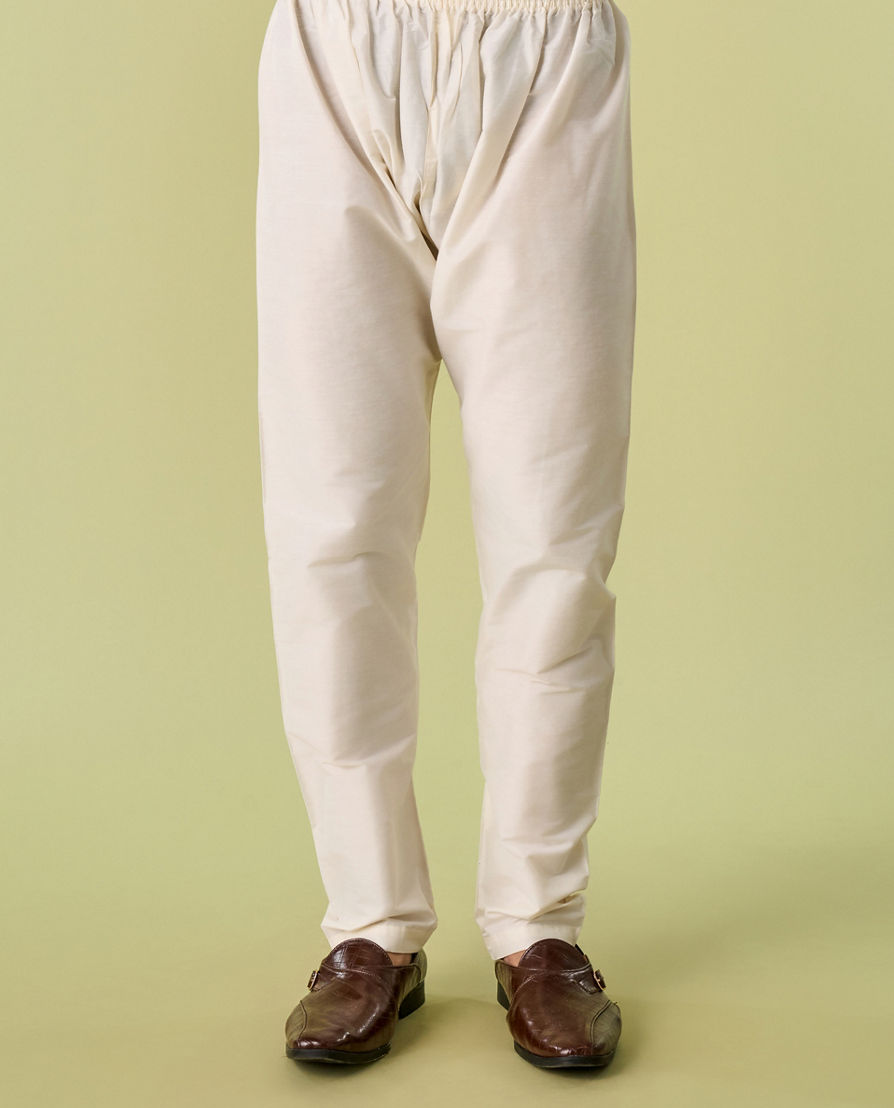 Diwas Men Beige Refined Kurta Pajama