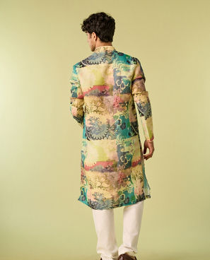 Diwas Men Regal Green Kurta Pajama