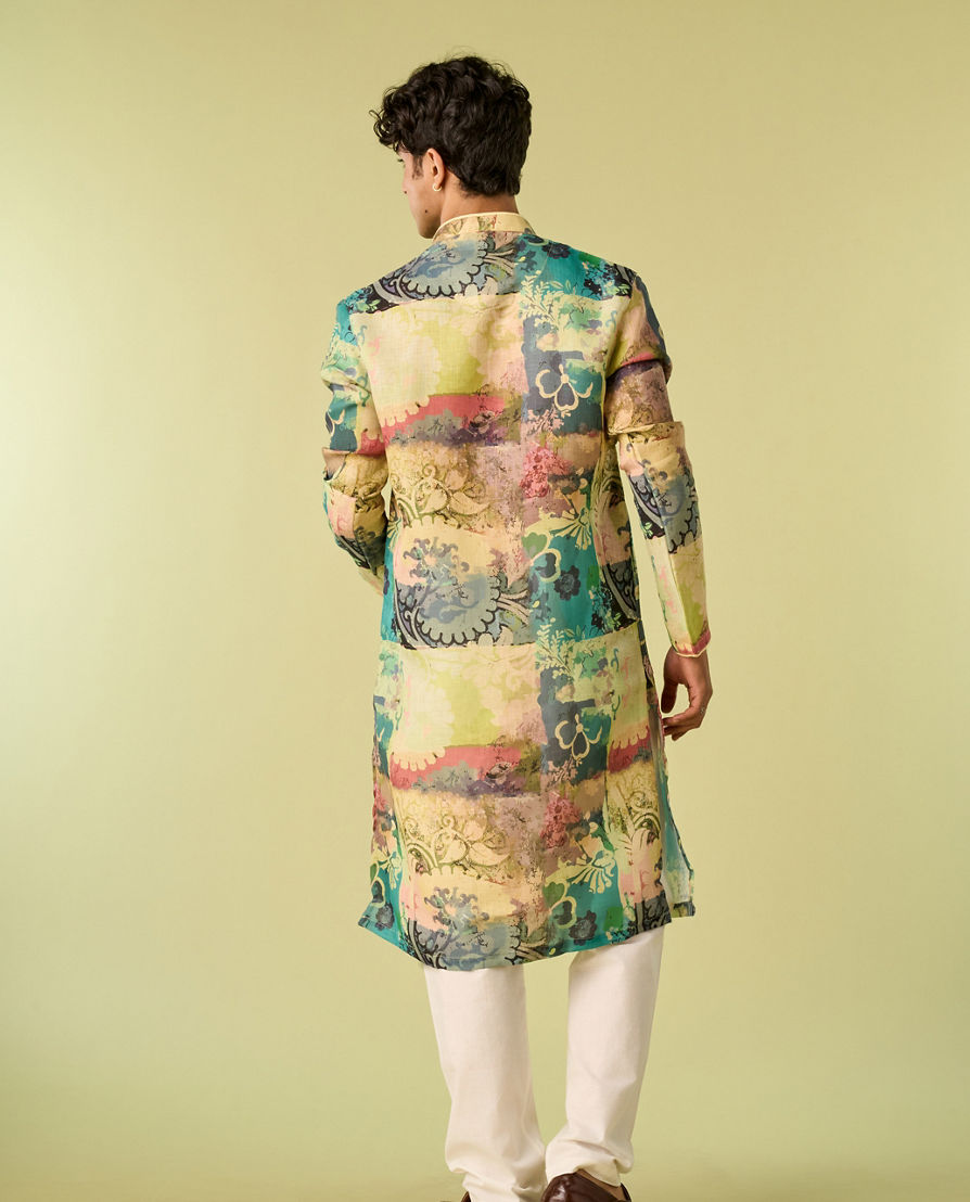 Diwas Men Regal Green Kurta Pajama