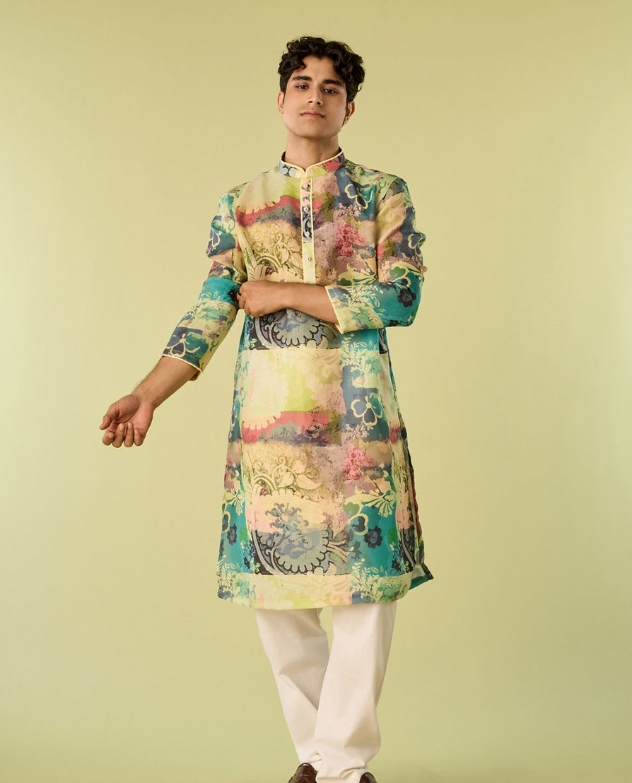 Diwas Men Regal Green Kurta Pajama