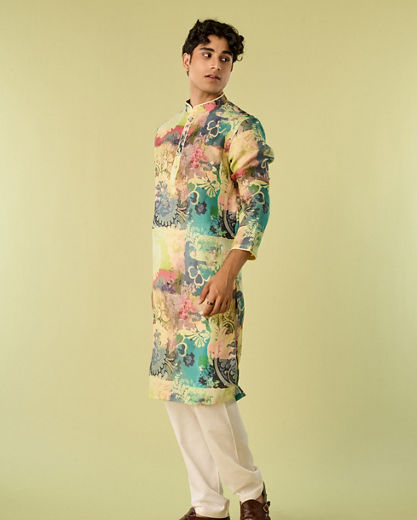 Diwas Men Regal Green Kurta Pajama