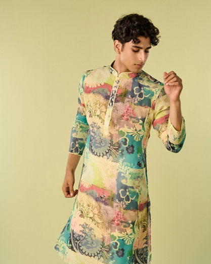 Diwas Men Regal Green Kurta Pajama