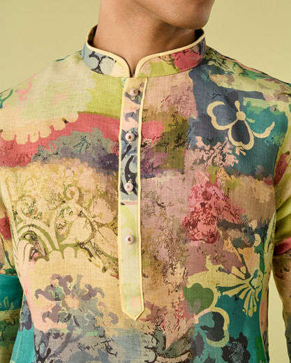 Diwas Men Regal Green Kurta Pajama