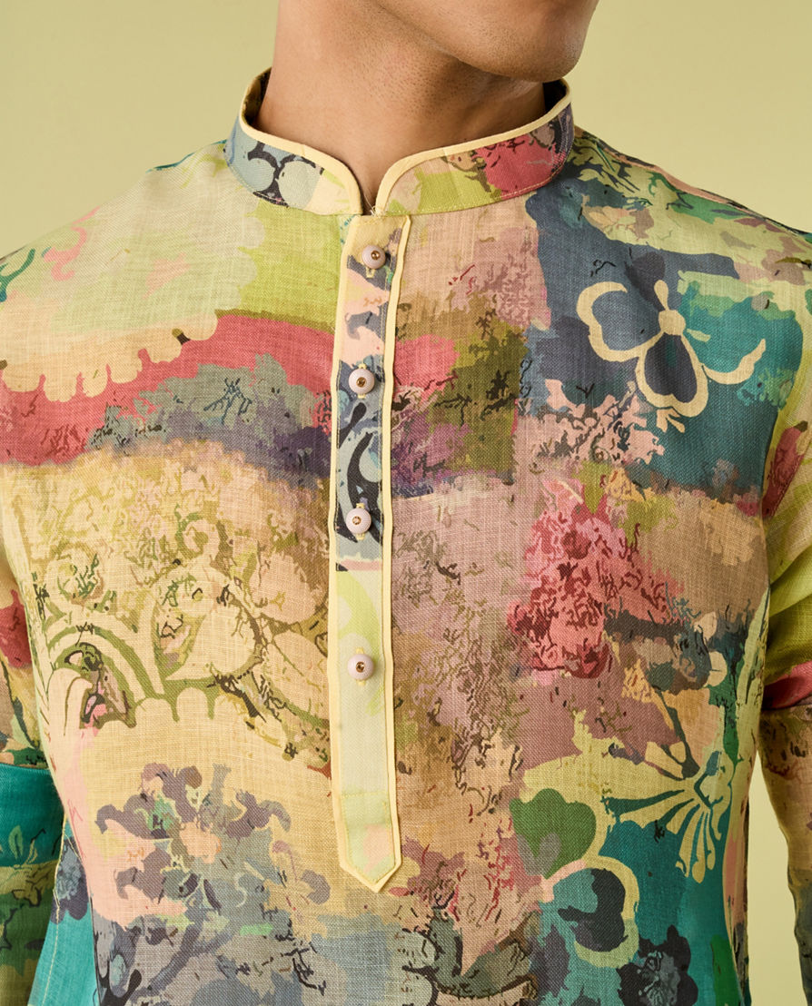 Diwas Men Regal Green Kurta Pajama