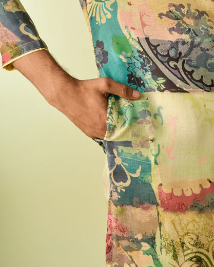 Diwas Men Regal Green Kurta Pajama
